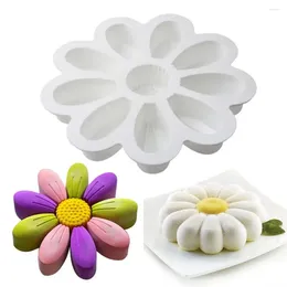Baking Moulds Sunflower Mould Food Grade Silicone Non-sticky Cake DIY Tool Handmade Oven Safe Fondant Mousse Making Kitchen Supply
