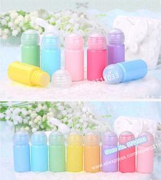 Storage Bottles 50pcs 10ML Cosmetic Macaron Plastic Bottle Candy Colour Empty Emulsion Refillable Liquid Container Pink Purple Blue Yellow