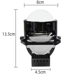 Fisheye Hi Lo Beam Lens for LHD RHD Cars | Projector Lens & Accessories | 9-16V 55W 16800lm 3570 Chips