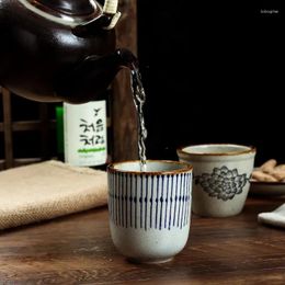 Cups Saucers Japanese Ceramic Vintage Small Tea Bowl Creative Pottery Office Water Cup Restaurant Drinkware Teacups Retro Crafts