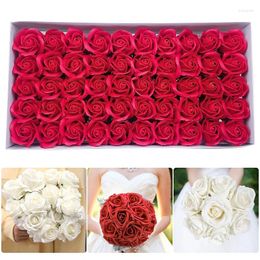 Decorative Flowers 10/25/50Pcs Artificial Rose Foam Fake Faux Roses For DIY Wedding Bouquets Party Home Ornaments Garden Decoration