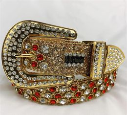 2022 Women Rhinestone Belt Simon Silver Shiny Diamond Crystal Ladies Waist Belt for Jeans310O4366622