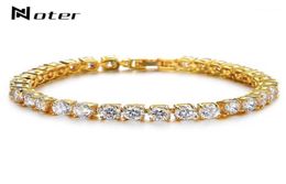 Noter Tennis Bracelets Men Boys Micro Crystal Braslet Male Hand Jewellery Charm Gold SilverColor Chain Link Braclet Armband13899836