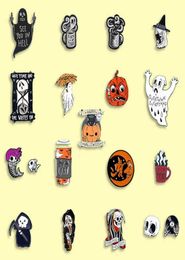 Halloween Enamel Pin Pumpkin Ghost Brooch Trick or Treat Jewellery Soft Enamel Pins Gift for Friends kids1421524