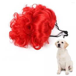 Dog Apparel Pet Costume Accessory Attractive Wavy Wig Comfortable Cosplay Headdress For Dogs Cats Non-deformation Adjustable Cute