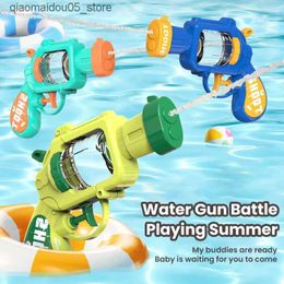 Sand Play Water Fun New Childrens Water Gun Summer Outdoor Water Game Toys Kindergarten Cartoon Left Wheel Water Gun Q240413