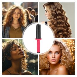 Women Hair Brush Hair Curling Roll Comb Set with 17 Comb Teeth for Fluffy Curly Hair Volume Women's Hairdressing Tool for Curls