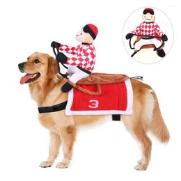 Dog Apparel Horseback Riding Pet Costume Jockey Coat Clothes Cospaly Horse Racing Clothing Rider Costumes Cat Pets Decoration