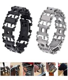 29 in 1 Multifunction Tread Bracelet Outdoor Bolt Driver Tools Kit Travel Friendly Wearable Multitool Stainless Steel Hand Tools Y4934111