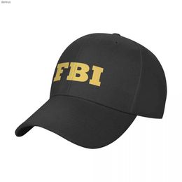 Ball Caps FBI Baseball Cap Streetwear Vintage Woman Hats MensL240403L240413