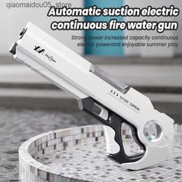 Sand Play Water Fun Automatic suction electric water gun high-tech automatic water gun high-capacity game high-pressure water gun Q240413