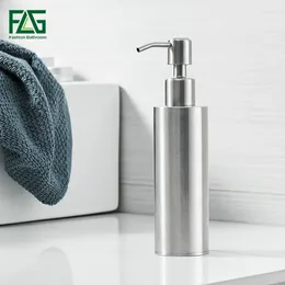 Liquid Soap Dispenser FLG Modern Kitchen 200ML Stainless Steel Round Base Bathroom Accessories Brushed Nickel Mirror Hand Bottle