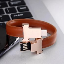 USB Cable Bracelet Wristband Band Charging Cable USB C Data Charging Cord For iPhone Type-C USB Fast Charging Cable Husband Gift