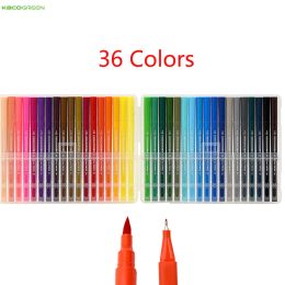 Pens Youpin 36Pcs/Lot KACO ARTIST 36 Colours Double Tip Watercolour Pens Painting Graffiti Art Markers Drawing Set Safe Children Gift