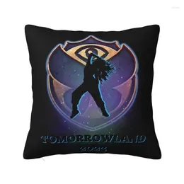 Pillow Tomorrowland Logo Cover 40x40 Home Decor Print Music Festival Throw Case For Car Two Side