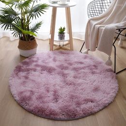 Carpets Round Tie-dyed Carpet Living Room Study Coffee Table Floor Mat Ins Style Bedroom Tatami Rug