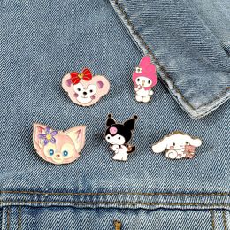 Kuromi dog Pin Cute Anime Movies Games Hard Enamel Pins Collect Metal Cartoon Brooch Backpack Hat Bag Collar Lapel Badges