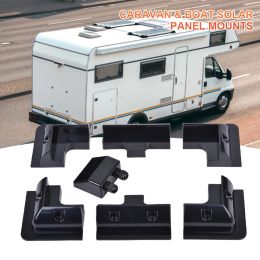 RV Top Roof PV Panel Mounting Bracket Fixing Bracket Kit Wire Box Support PV Support Holder for Caravan Camper Boat Yacht