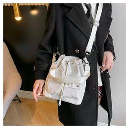 Shoulder Bags Designer Women Handbags Nylon Bucket Bag For Female Crossbody Casual Multiple Pockets Tote Bolsa