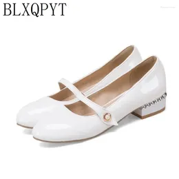 Dress Shoes BLXQPYT Super Size Small&Big 28-50 2024 Fashion Platform Med Heel Women Pumps Spring Summer Autumn Quality Woman T8-3