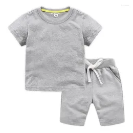 Clothing Sets DE PEACH Summer Boys Children Cotton T-shirts Shorts 2pcs Suits For Girls Baby Kids Clothes Set 1-12Years