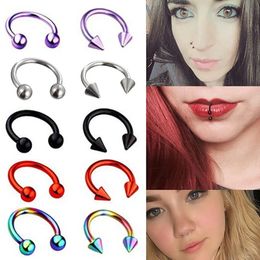 1PC Piercing Nariz Circular for Septum Nipple Jewelry Helix Tragus Earring Nose Brincos Lip Eyebrow Body 240407