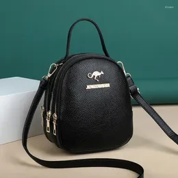 Shoulder Bags Women Mini Bag 3 Layer Soft Faux Leather Fashion Handbag Crossbody Messenger Luxury Designer Purse