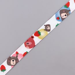 Cute Bear Lanyard Strawberry Neck Strap for key ID Card Cell Phone Straps Badge Holder DIY Hanging Rope Neckband Accessories