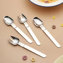 Spoons 304 Stainless Steel Spoon And Fork Creative Bear Household Eating Cute Cartoon