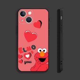 S-Sesame S-Street Cute Phone Case For iPhone 15,14,13,12,11 Plus,Pro,Max,XR,XS,X,7,8 Plus,SE,Mini Silicone Soft