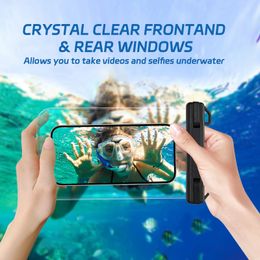 HAISSKY Clear Waterproof Phone Bag Universal Beach Swimming Surfing Boating Touch Screen Pouch Dry Bag With Crossboday Lanyard