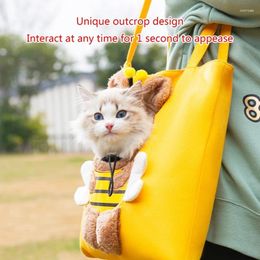 Cat Carriers T5EB Cats Tote Bag For Dogs Or Pet Head-out Cartoon Theme