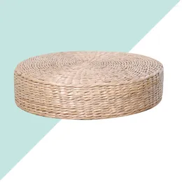 Pillow Yoga Chair Seat Mat Meditating Floor Tatami Straw Weaving Hand-woven Bay Wooden Round Weave