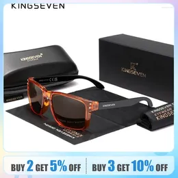 Sunglasses Genuine KINGSEVEN Brand Square Retro TR90 Polarised Women Men Carbon Fibre Pattern Design Outdoor Sports Eyewear