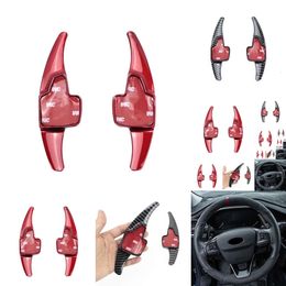 New for Ford Focus 4 C519 2018 2019 2020 2pcs ABS Carbon Fibre Steering Wheel Shift Paddle Car Accessories Decoration