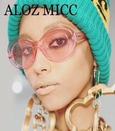 ALOZ MICC Fashion Small Oval Crystal Sunglasses Women 2018 Summer Sexy Shades Candy Colour Women Men Sun Glasses A5335464531