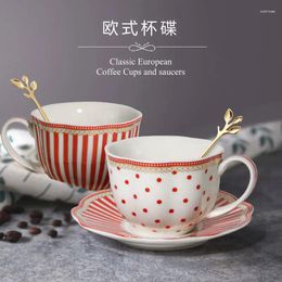 Cups Saucers French-style Coffee And Household Afternoon Tea Sets European-style Phnom Penh Flower Spoons Tazas