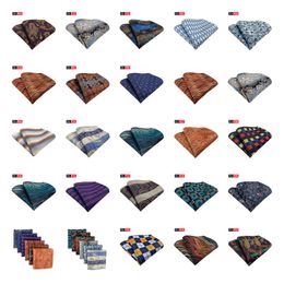 Neck Ties Fashionable Suit Men Paisley Tie Pattern Pocket Square Handkerchief Silk Hankies For Drop Delivery Fashion Accessories Otukl