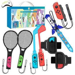 Accessories 9 In 1 Switch Sport Accessories Set Golf Club/Tennis Racket/Leg Strap/Games Lightscabe for Nintendo Switch Game Accessories