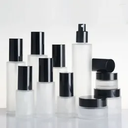 Storage Bottles Design 100pcs/lot 30g Empty Frosted Glass Jars For Cream Travel Cosmetic Container Face