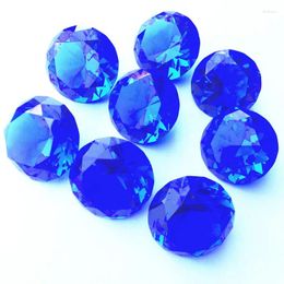 Party Decoration Nature Blue Diamond Crystal Glass Artificial Craft 5pcs 30mm Feng Shui Stones Jewel Dress Birthday Wedding