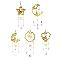 Garden Decorations Window Drop Bell Star Moon Round Heart Light Catching Wind Chime Creative Rainbow Maker Ornament For Wedding Decoration