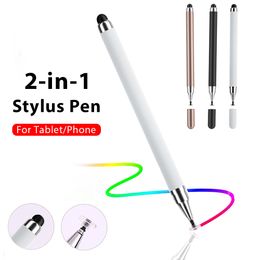 Universal 2 in 1 Stylus Touch Pen For iOS Android Apple Iphone Xiaomi Samsung Tablet Ipad Pro Pad Smart Phone Pencil Accessories