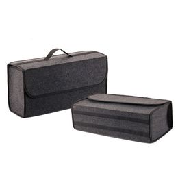 Felt Cloth Car Boot Organiser Box Portable Storage Bag Foldable Car Storage Bag Practical Small Items Travel Tidy