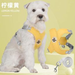 Dog Apparel Leash Breathable Pet Chest Strap Vest Reflective
