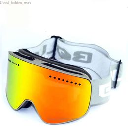Tasarımcı Yüksek kaliteli kayak gözlükleri Bollfo Marka Manyetik Gözlükler Çift lens Dağlık Gözlükleri UV400 Antifog Erkek Kadın Snowmobile Gözlükleri 845