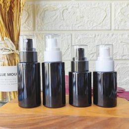 Storage Bottles 3Pcs 30ML 40ML Black Glass Empty Perfumes Alcohol Fine Mist Spray 1oz Refillable Essential Oils Lotion Travel Containers