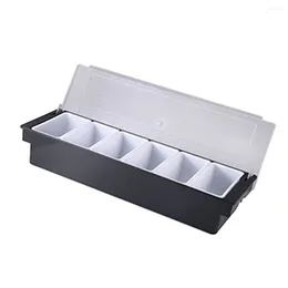 Storage Bottles Box Ice Serving Tray Seasoning Case Household Accessories Convenient Fruit Container Fresh-keeping 6 Grids