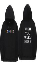 Designer Hoodies WISH YOU WERE HERE HOODIES fashion letter Fleece HOODIE streetwear Man woman Pullover Sweatshirt9275324