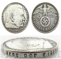 Germany 5 Mark 1937ADEFGJ 6pcs Mintmarks For Chose silver Plated Craft Copy Coins metal dies manufacturing factory 5421724